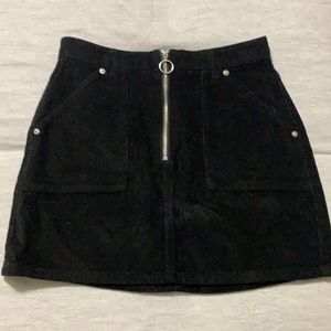 Black Corduroy Top Shop Skirt